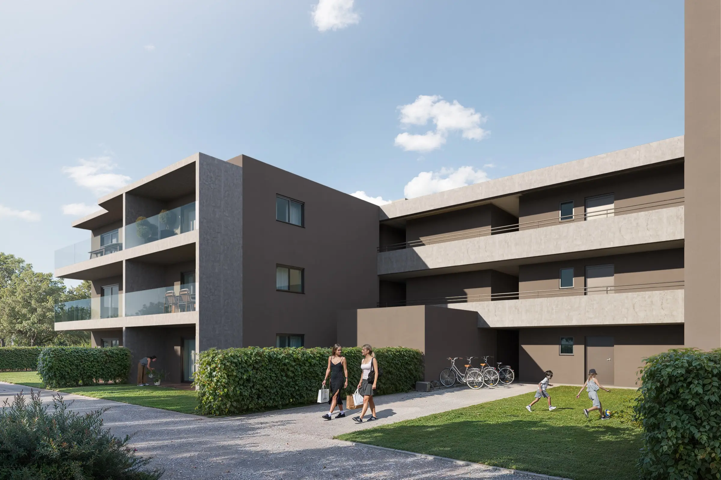 L'angle sud-ouest et les balcons