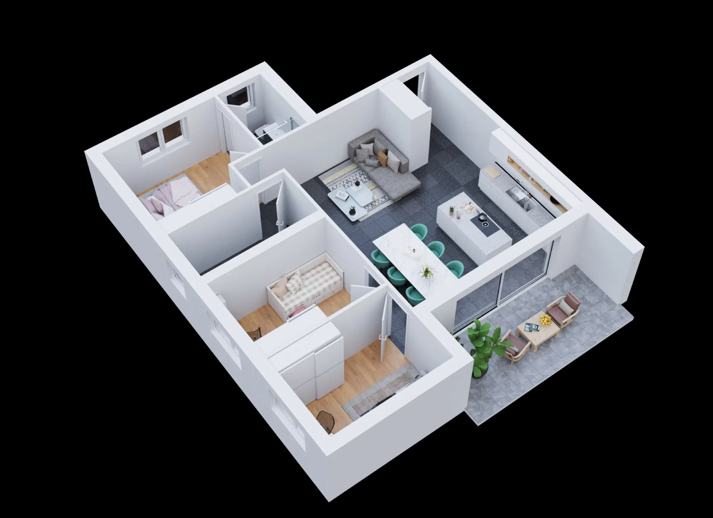 Appartement 002, séjour