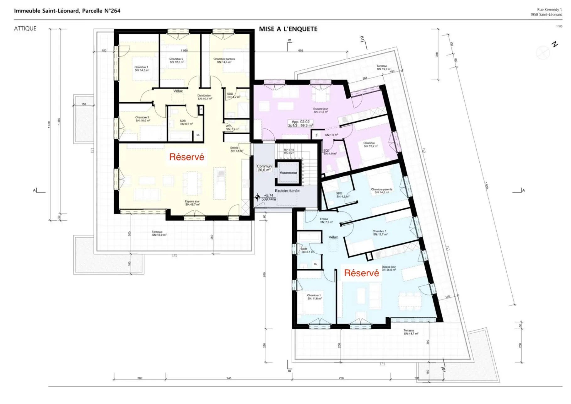 Plan de l'attique