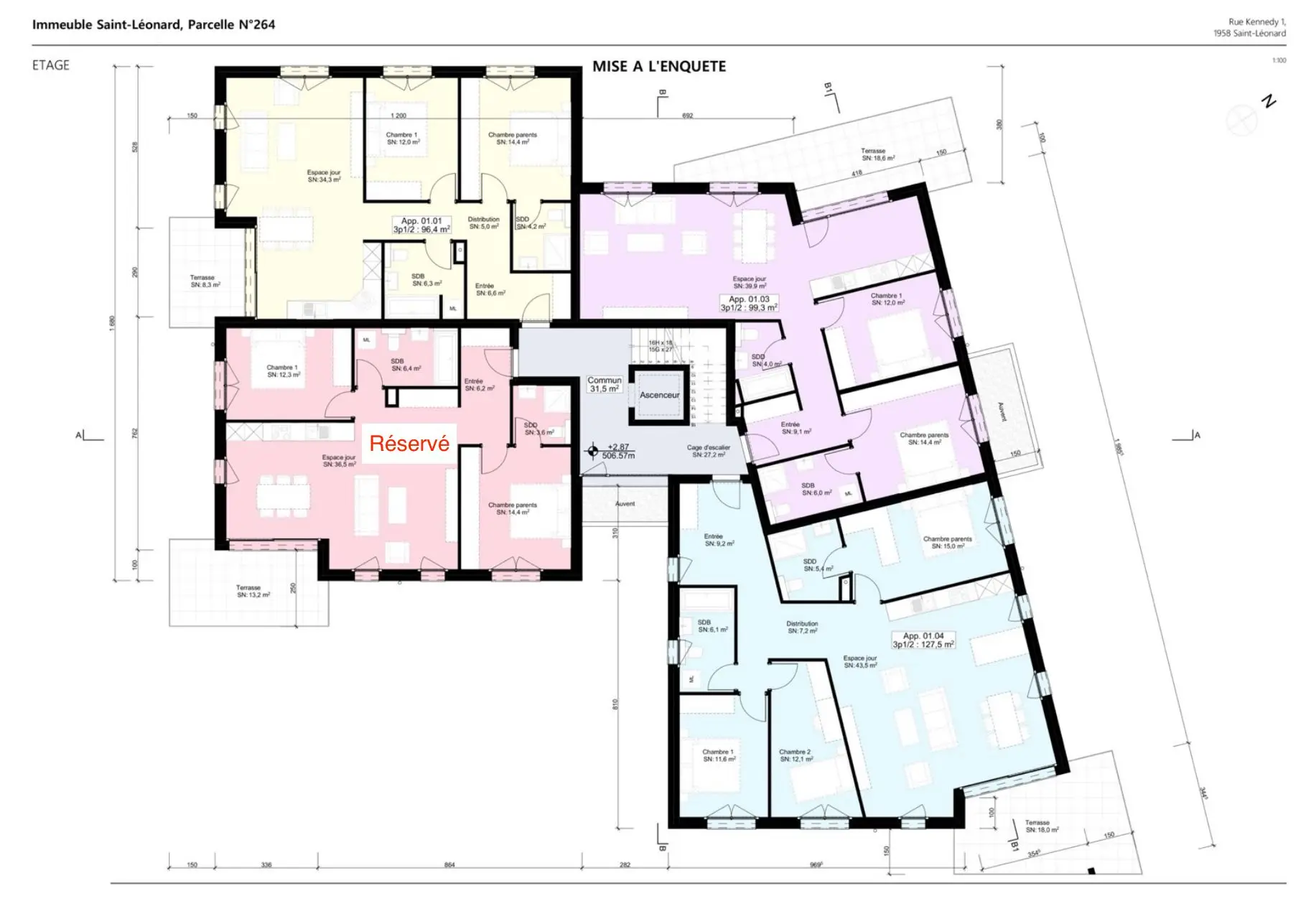 Plan du 1er étage