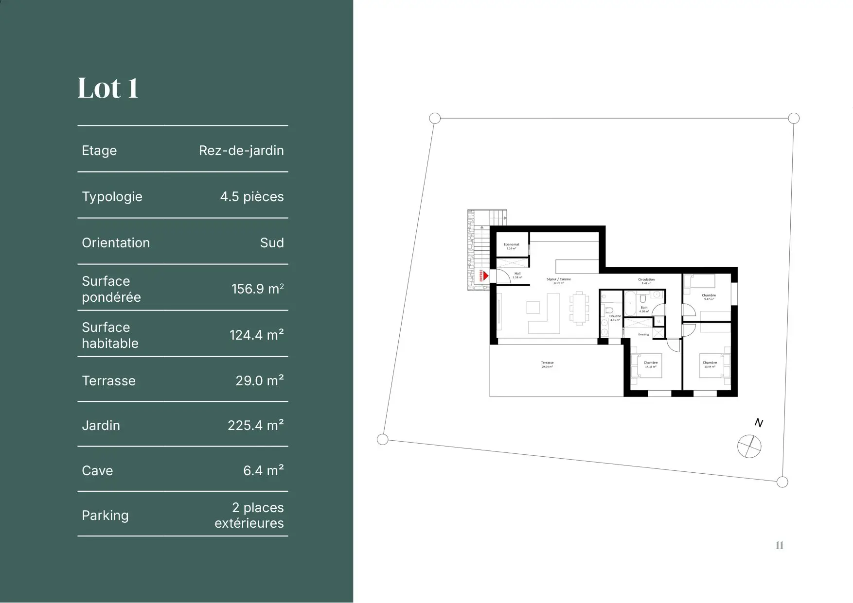 Lot 1, rez-de-jardin