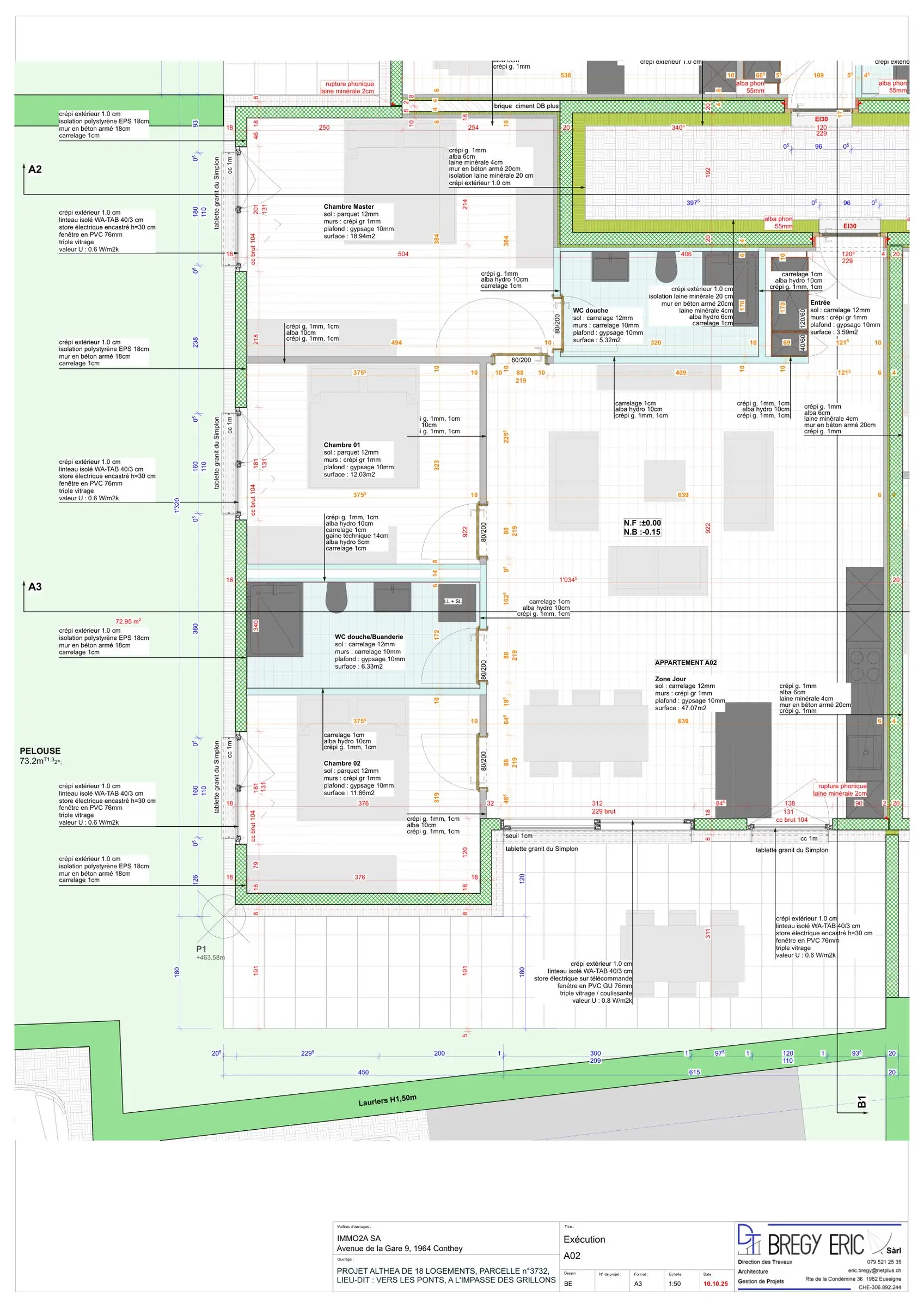 Lot A2 · 4.5 pièces, rez