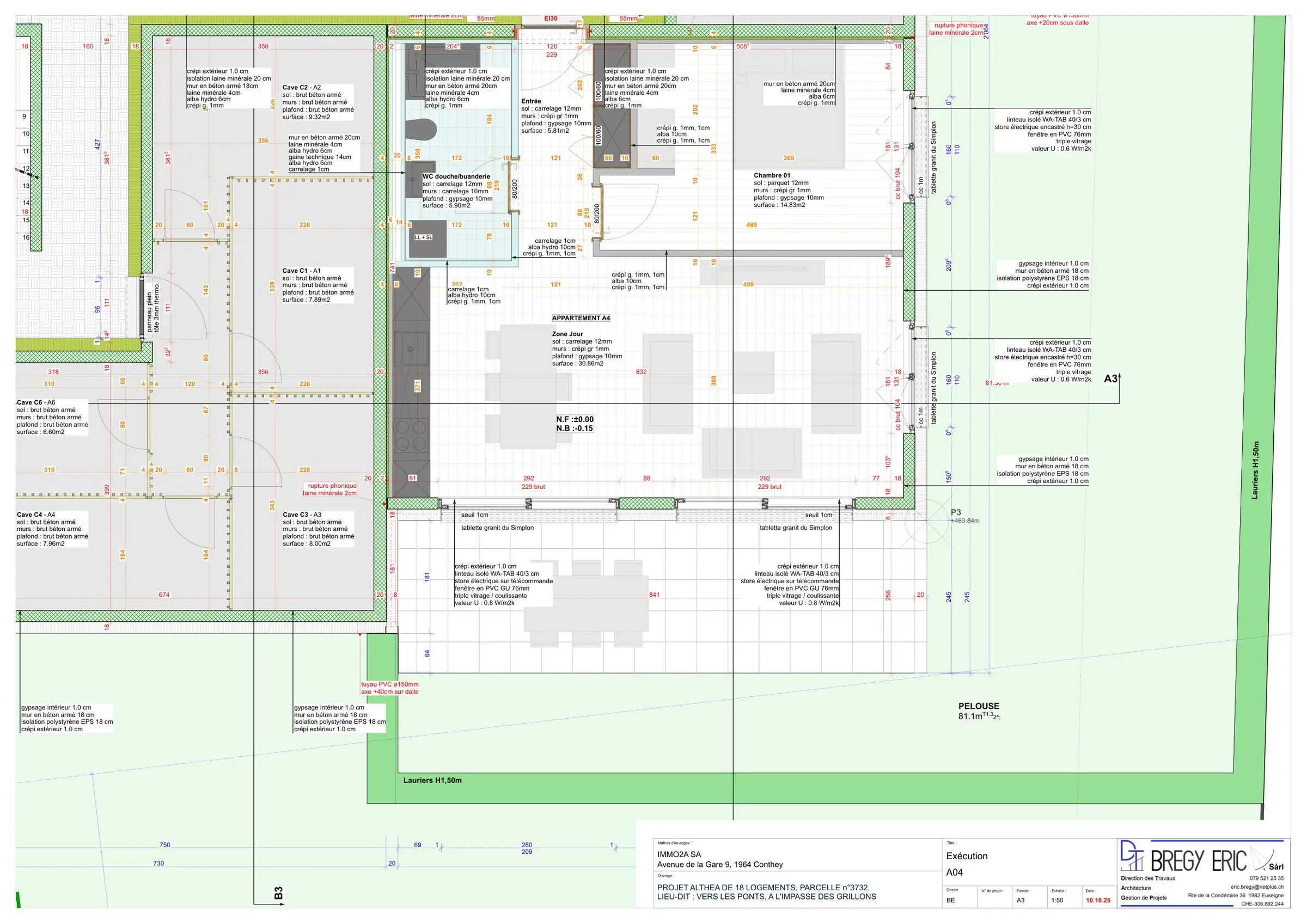Lot A4 · 2.5 pièces, rez