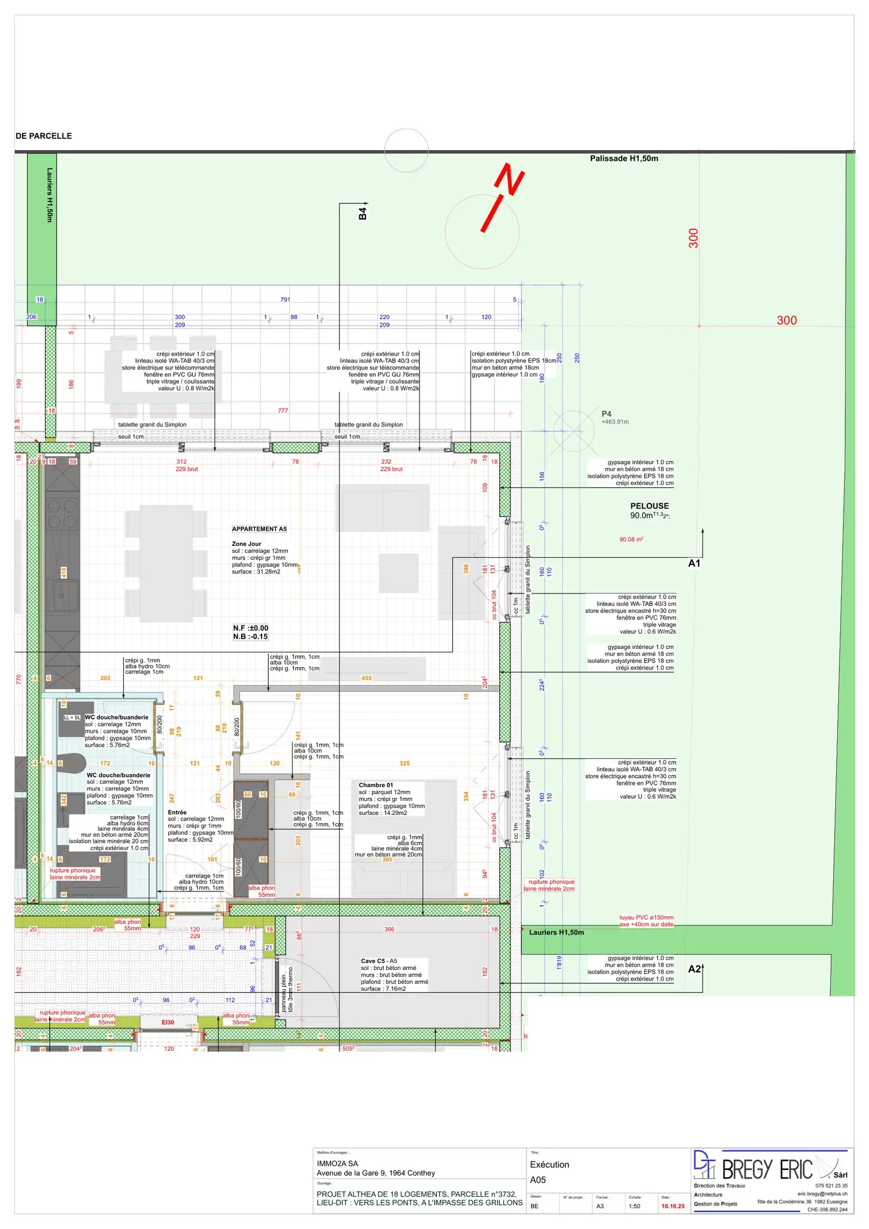 Lot A5 · 2.5 pièces, rez