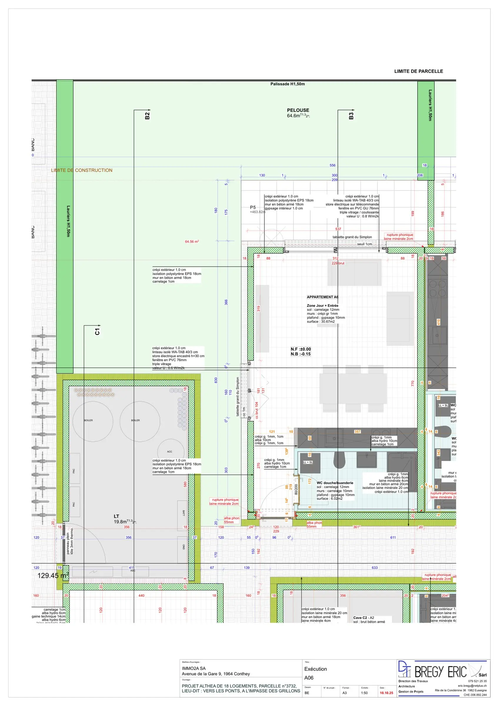 Lot A6 · 1.5 pièces, rez