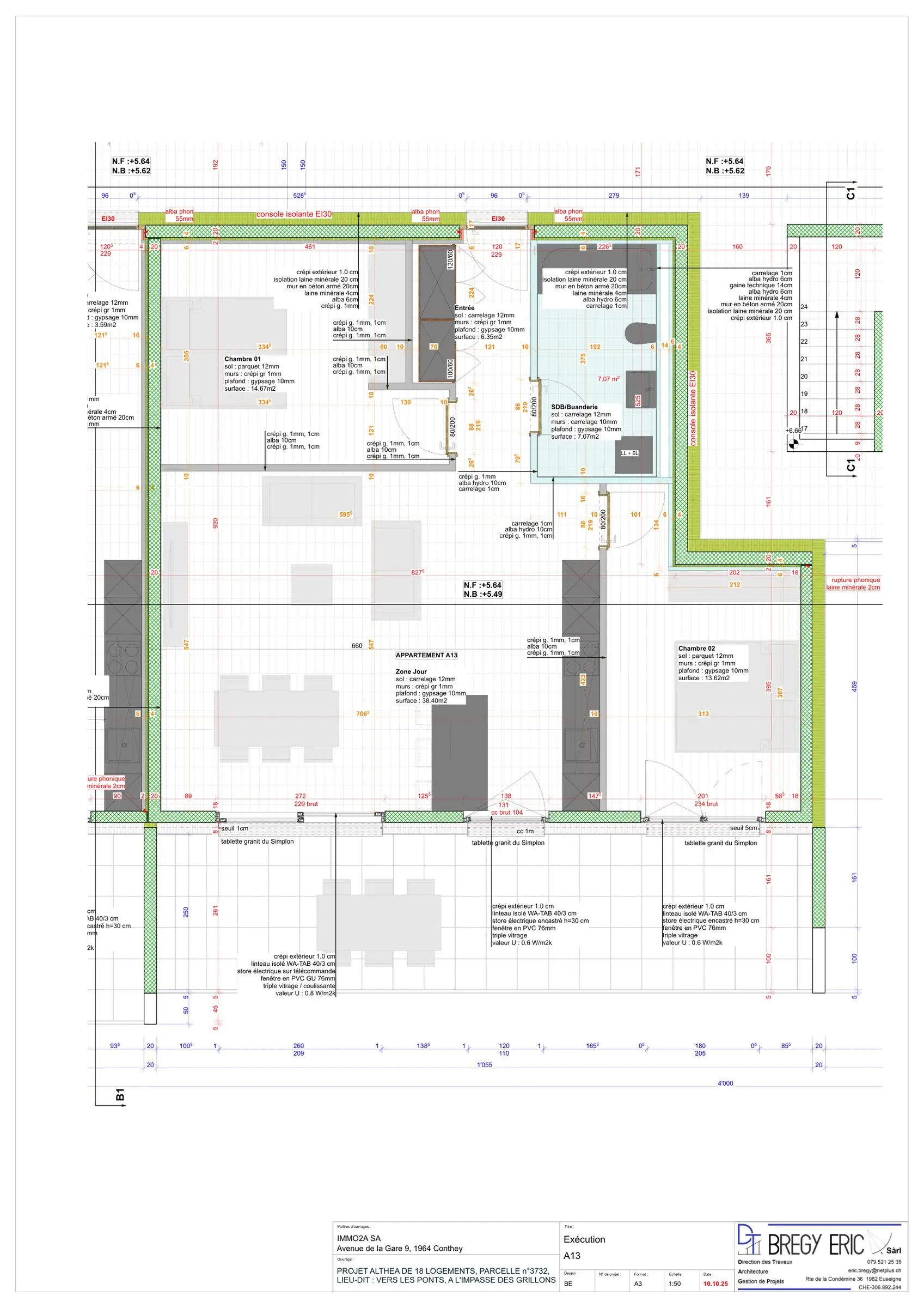 Lot A13 · 3.5 pièces, 2e étage