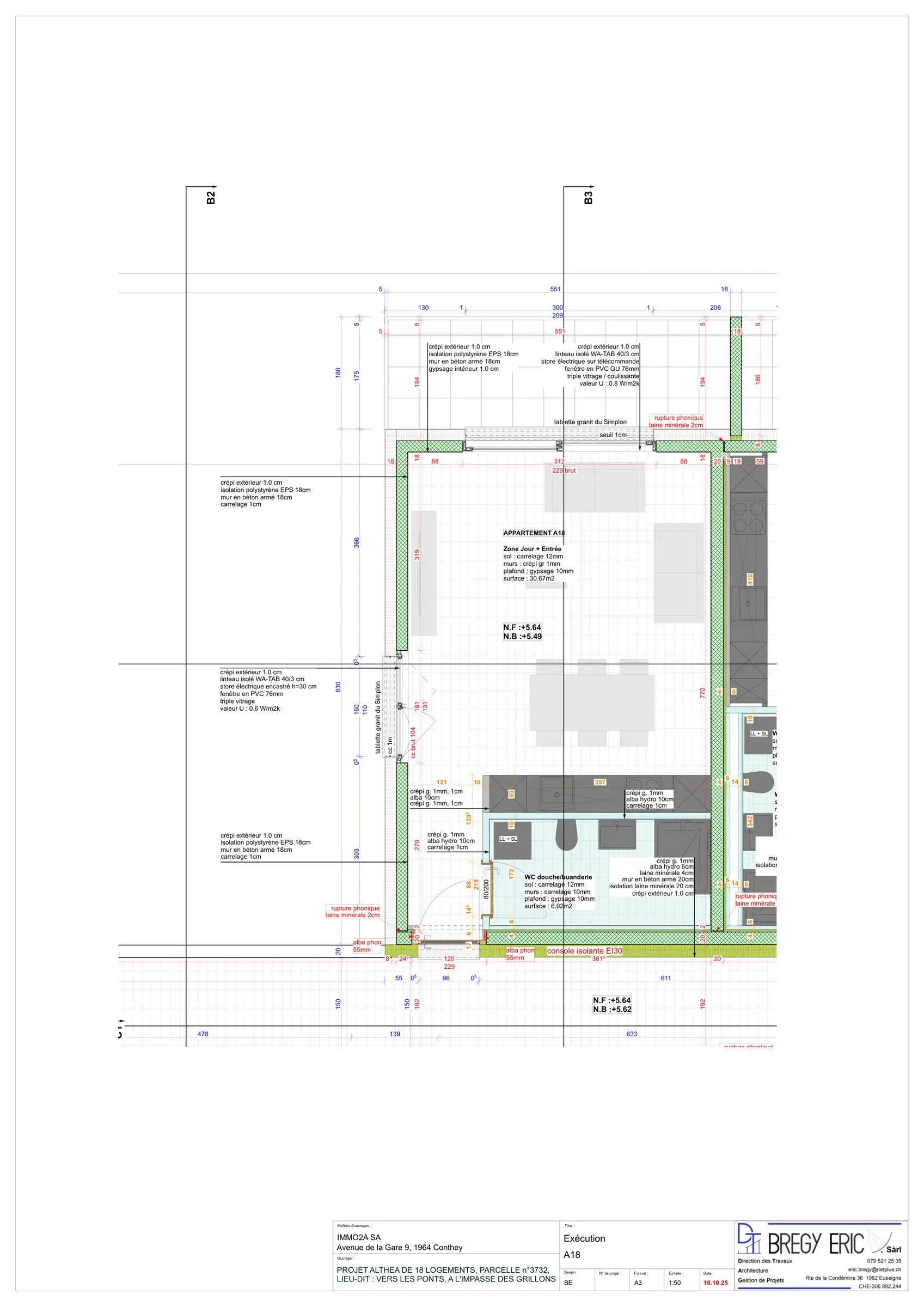 Lot A18 · 1.5 pièces, 2e étage