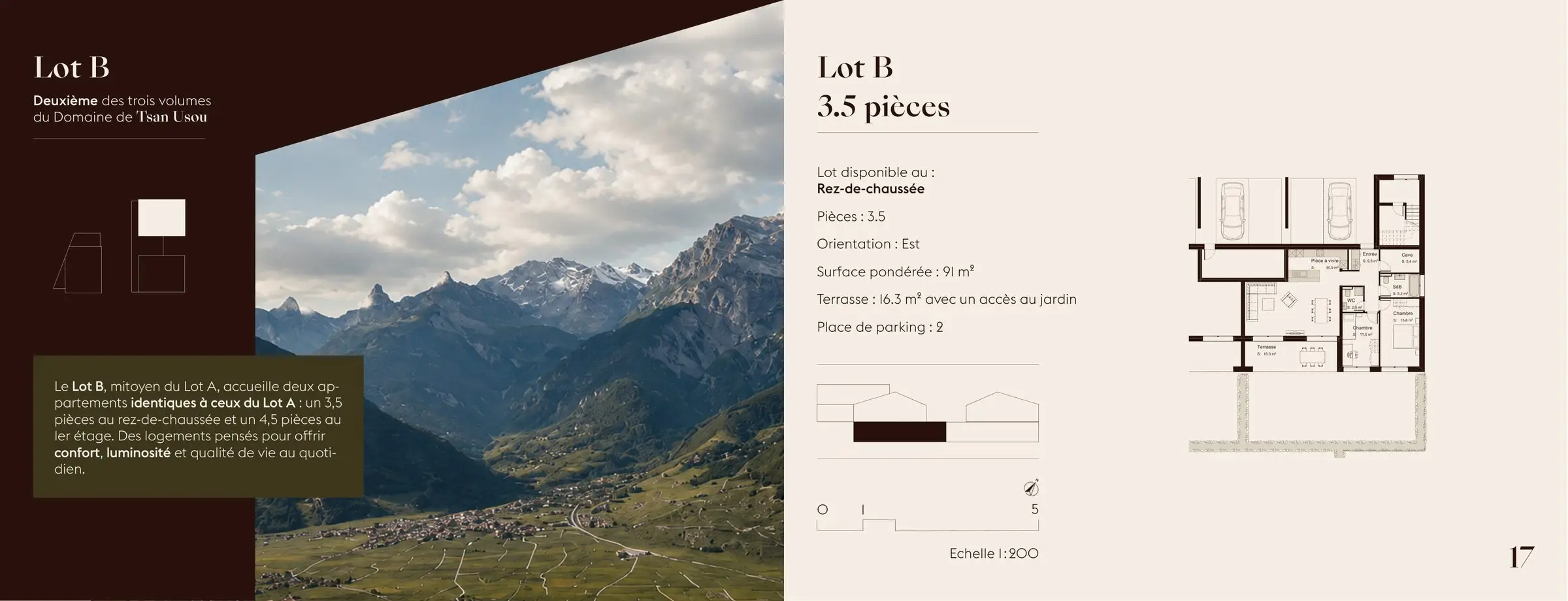 Lot B, 3.5 pièces au rez