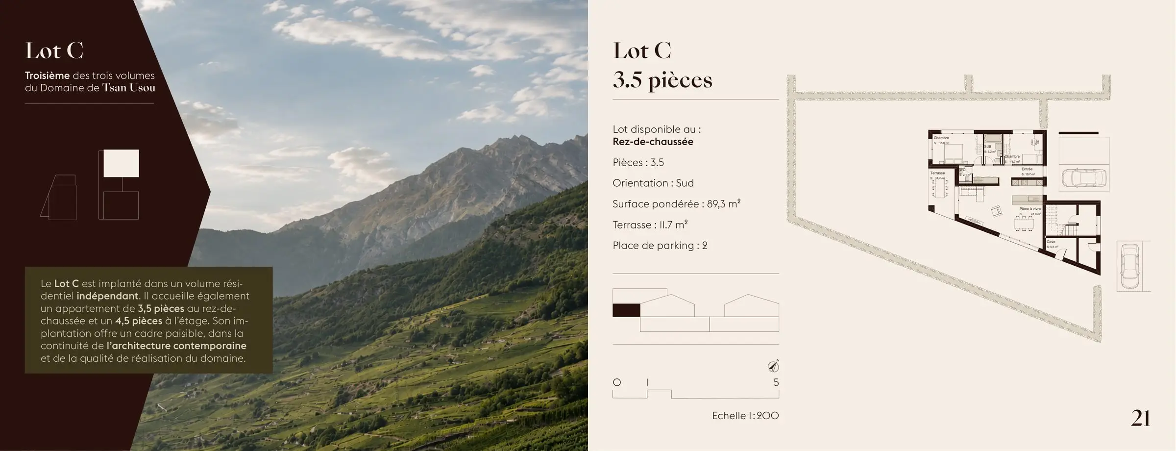 Lot C, 3.5 pièces au rez