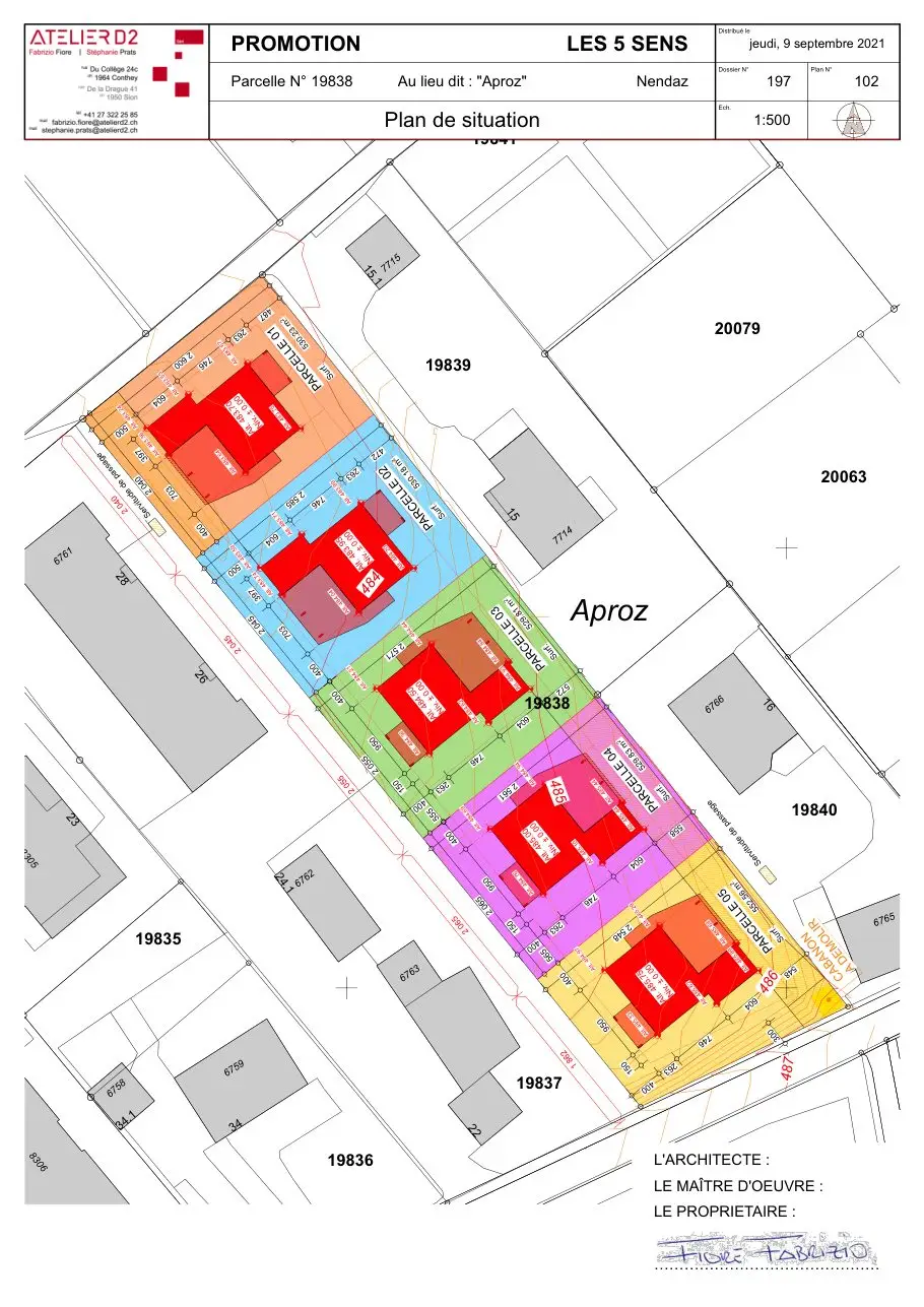 Plan de situation, parcelle 19838