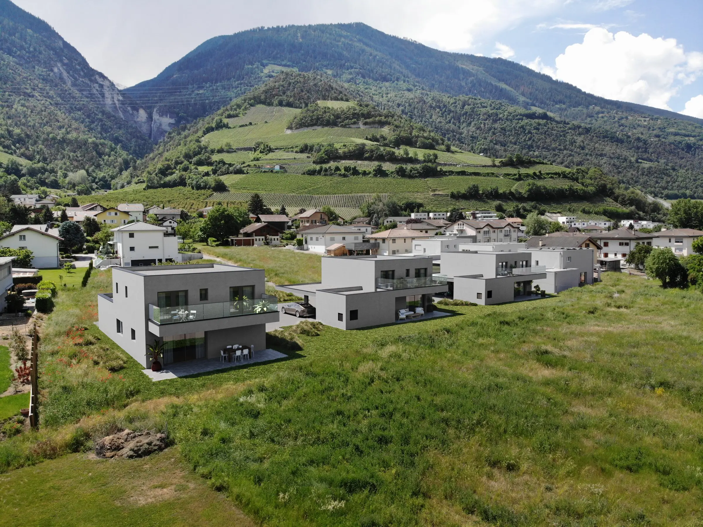 Les trois villas au lieu-dit Grandpras